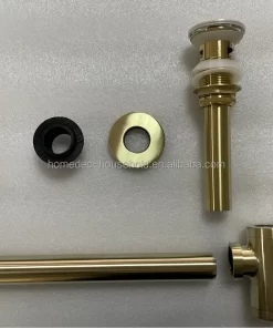 Bathroom, Home Decor, Brass Black Bathroom Sink Siphon Drains Bottle Trap With Pop Up Drain Bathroom Vanity Basin Pipe Waste Hardware