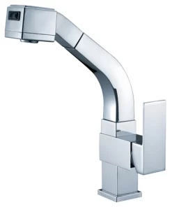 Bathroom, Home Decor, Brass Chrome Finishes Pull-out Sink Mixer Kitchen Faucets Dish Sink Taps