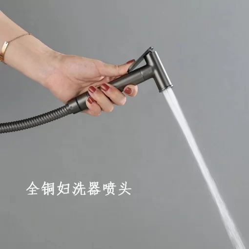 Bathroom, Home Decor, Brass Handheld Bidet Sprayer Kit Sprayer Friendly Personal Hand Held Black Bidet Sprayer