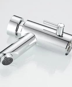 Bathroom, Home Decor, Brass Hot And Cold Self Closing Tap Basin Faucet Time Delay Sink Mixer