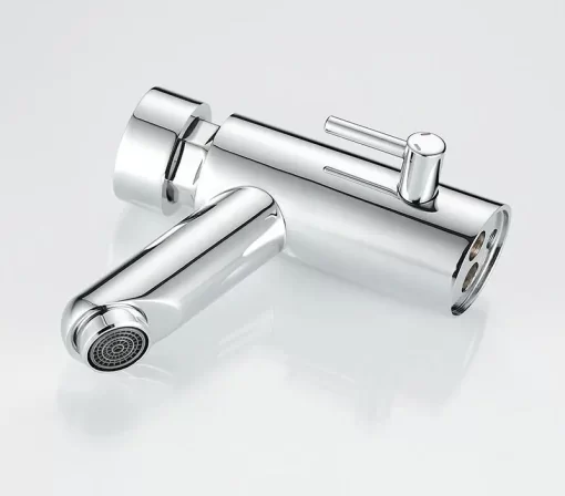 Bathroom, Home Decor, Brass Hot And Cold Self Closing Tap Basin Faucet Time Delay Sink Mixer