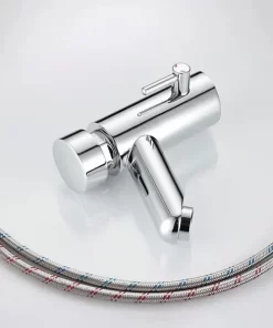 Bathroom, Home Decor, Brass Hot And Cold Self Closing Tap Basin Faucet Time Delay Sink Mixer