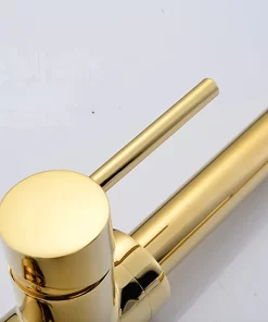 Bathroom, Home Decor, Brass Stainless Steel Golden Torneira Gourmet Kitchen Sink Faucets Single Handle Pull Out Kitchen Faucets With Pull Down Sprayer