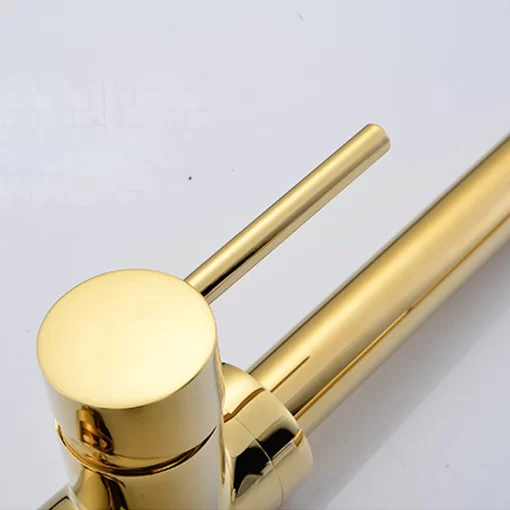 Bathroom, Home Decor, Brass Stainless Steel Golden Torneira Gourmet Kitchen Sink Faucets Single Handle Pull Out Kitchen Faucets With Pull Down Sprayer