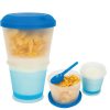 Convenience, Home use, Breakfast Travel Cup With Foldable Spoon