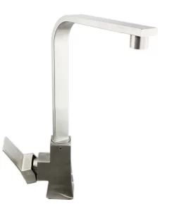 Bathroom, Home Decor, Brushed Faucet Kitchen Stainless Steel Rotating Faucet Square Kitchen Taps
