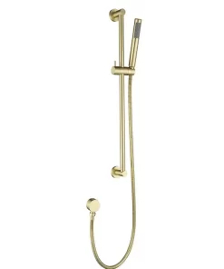 Bathroom, Home Decor, Brushed Gold 16 Inch Professional Ceiling Concealed Brass System Sliding Bar Shower Set