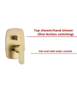 Bathroom, Home Decor, Brushed Gold 16 Inch Professional Ceiling Concealed Brass System Sliding Bar Shower Set