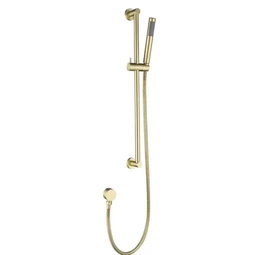 Bathroom, Home Decor, Brushed Gold 16 Inch Professional Ceiling Concealed Brass System Sliding Bar Shower Set
