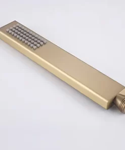 Bathroom, Home Decor, Brushed Gold Brass 10inch Showerhead Wall Mounted Concealed Bathroom Rain Shower Mixer Tap Sets System