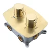 Bathroom, Home Decor, Brushed Gold Wall Mount 2 Function Shower Valves 2 Way Brass Shower Diverter Valve Mixer