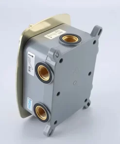 Bathroom, Home Decor, Brushed Gold Wall Mount 2 Function Shower Valves 2 Way Brass Shower Diverter Valve Mixer