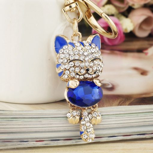 For Her, Gifts, Cat Keychain Smiling Cat Keyring