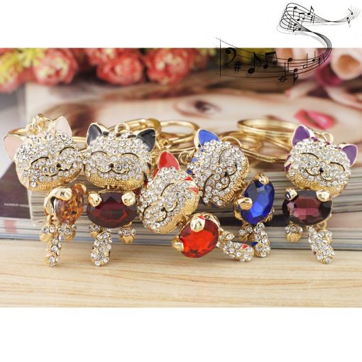 For Her, Gifts, Cat Keychain Smiling Cat Keyring