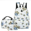 Bags, Leather Bags, China Simple 3pcs Printed Shoulders Bag Japanese Type School Backpack