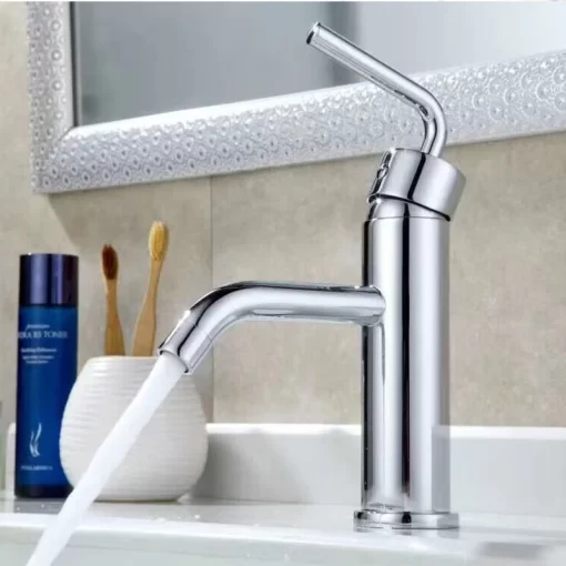Bathroom, Home Decor, Chrome  Bathroom Sink Faucet Single Handle  Wash Basin Faucet