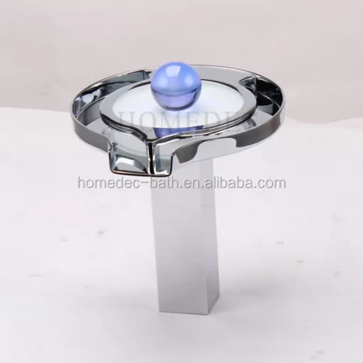 Bathroom, Home Decor, Chrome Waterfall Bath Tub Faucet Bathroom Brass Wash Led Color Changing Basin Faucet Bathtub Faucet With Hand Shower