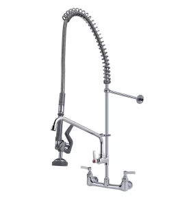 Bathroom, Home Decor, Commercial Wall Mount Pull Down Pre-rinse Sprayer Kitchen Sink Faucet