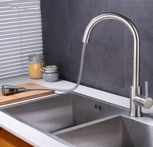Bathroom, Home Decor, Commercial Washing 2 Functions Smart Touch Sensor Faucet Pull Out Sprayer Kitchen Taps Sink Faucet Kitchen Faucet