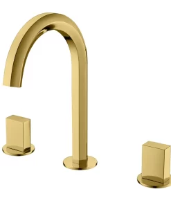 Bathroom, Home Decor, Concealed Brass 3 Hole Bathroom Sink Faucet