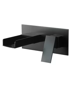 Bathroom, Home Decor, Europe Black In Wall Mounted Faucet Hot And Cold Mixer Bathroom Sink Taps