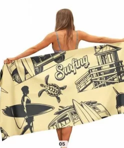 Accessories, Hats, Factory Price Stock Fashion Surfer Hawaiian Print Sand Free Logo Custom Printed Large Beach Towel