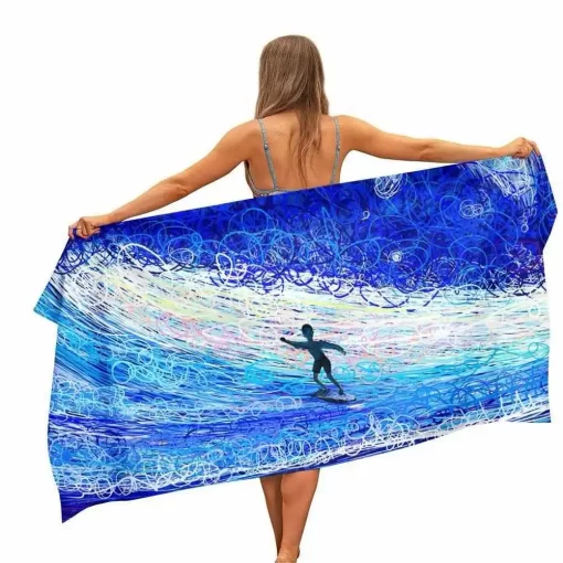 Accessories, Hats, Factory Price Stock Fashion Surfer Hawaiian Print Sand Free Logo Custom Printed Large Beach Towel