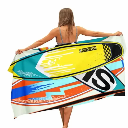 Accessories, Hats, Factory Price Stock Fashion Surfer Hawaiian Print Sand Free Logo Custom Printed Large Beach Towel