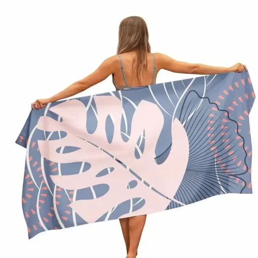 Accessories, Hats, Factory Price Stock Fashion Surfer Hawaiian Print Sand Free Logo Custom Printed Large Beach Towel