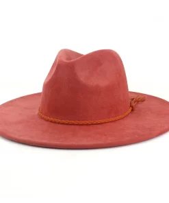 Accessories, Hats, Fashion Ladies Classic Assorted Colors Panama Fedora Wide Brim Felt Hat For Women