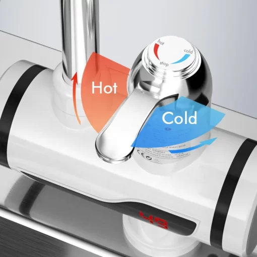 Bathroom, Home Decor, Fast Heat Electric Hot Water Tap Heater 3s Instant Kitchen Faucets With Led Digital Display