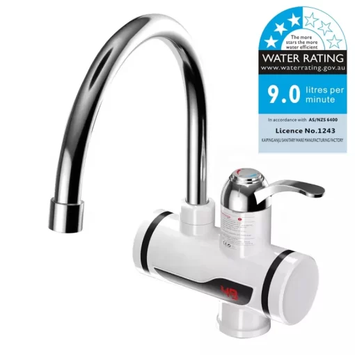 Bathroom, Home Decor, Fast Heat Electric Hot Water Tap Heater 3s Instant Kitchen Faucets With Led Digital Display
