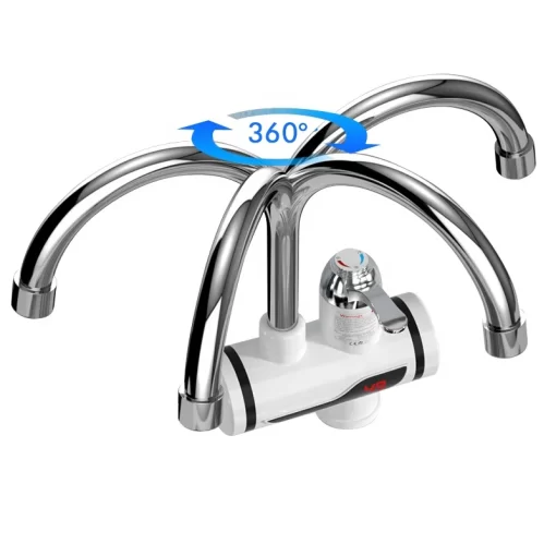 Bathroom, Home Decor, Fast Heat Electric Hot Water Tap Heater 3s Instant Kitchen Faucets With Led Digital Display