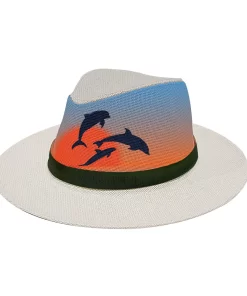 Accessories, Hats, Hats Supplier 2024 New Designed Summer Custom Printing Flamingo Panama Printed Beach Straw Hat