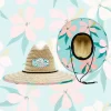 Accessories, Hats, Hawaii 2024 Breathable Best Factory Uv Protection Printed Under Brim Men And Women Lifeguard Straw Hat