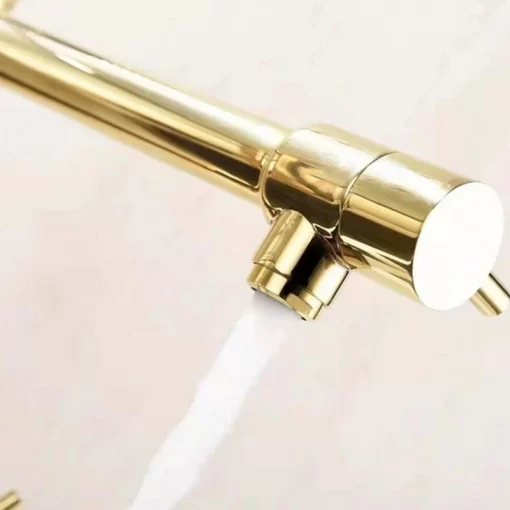Bathroom, Home Decor, High Arc Pre-rinse Kitchen Faucet Deck Mounted Pot Filler  Pull Down Spring Spout Sink Tap