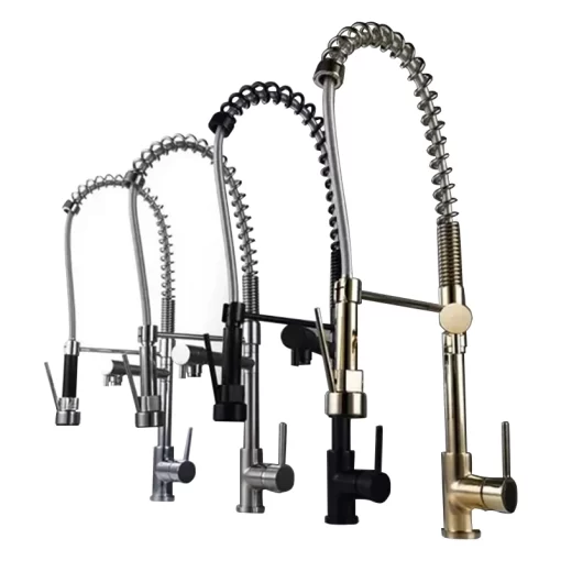Bathroom, Home Decor, High Arc Pre-rinse Kitchen Faucet Deck Mounted Pot Filler  Pull Down Spring Spout Sink Tap
