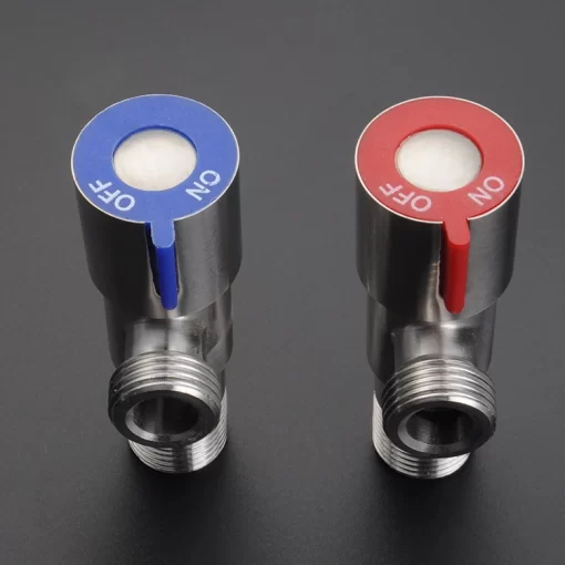 Bathroom, Home Decor, High Quality 304 Stainless Steel Angle Water Stop Valve G1/2