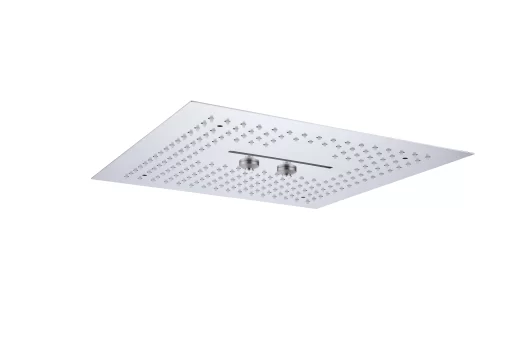 Bathroom, Home Decor, High Quality Chrome Thermostatic Rainfall Shower Head Led Concealed Shower Set With Spray  For Bathroom