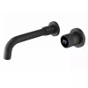 Bathroom, Home Decor, Hot Sale Black Brass Temperature Digital Display Wall Mounted Concealed Bathroom Tap Basin Mixer Faucet
