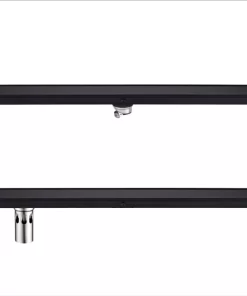 Bathroom, Home Decor, Hot Sale Black Shower Tile Insert Grate Floor Drain Invisible Linear Floor Drain