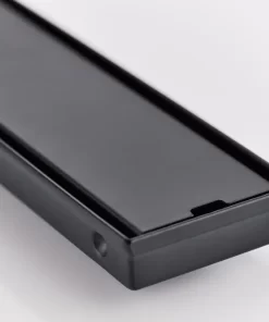 Bathroom, Home Decor, Hot Sale Black Shower Tile Insert Grate Floor Drain Invisible Linear Floor Drain