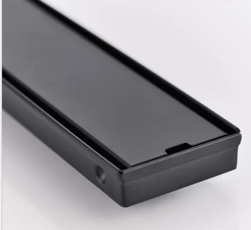 Bathroom, Home Decor, Hot Sale Black Shower Tile Insert Grate Floor Drain Invisible Linear Floor Drain