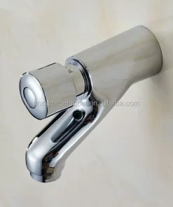 Bathroom, Home Decor, Hot Sale Wall Mounted Self-closing Basin Push Tap Time Delay Self-closing Faucet