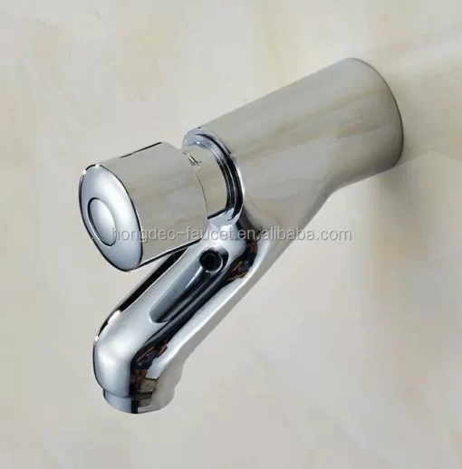Bathroom, Home Decor, Hot Sale Wall Mounted Self-closing Basin Push Tap Time Delay Self-closing Faucet