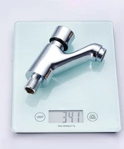 Bathroom, Home Decor, Hot Sale Wall Mounted Self-closing Basin Push Tap Time Delay Self-closing Faucet