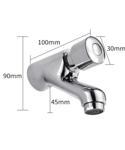Bathroom, Home Decor, Hot Sale Wall Mounted Self-closing Basin Push Tap Time Delay Self-closing Faucet