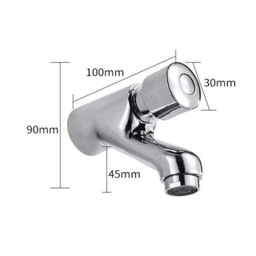 Bathroom, Home Decor, Hot Sale Wall Mounted Self-closing Basin Push Tap Time Delay Self-closing Faucet