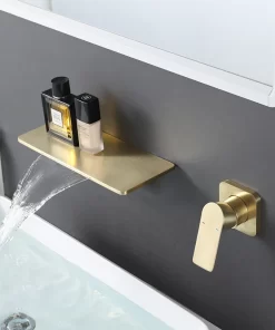 Bathroom, Home Decor, Hot Sales Waterfall Basin Faucet  Brass Wall Mount Sink Mixer Tap For Bathroom