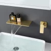 Bathroom, Home Decor, Hot Sales Waterfall Basin Faucet  Brass Wall Mount Sink Mixer Tap For Bathroom